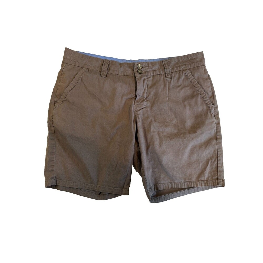 Toad & Co Letty Shorts Women’s Size 8 Brown 8” Inseam Organic Cotton Sustainable